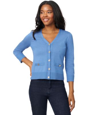 Women's V-Neck 3/4-Sleeve Cardigan 