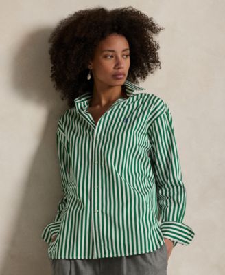 Polo Ralph Lauren - Women's Relaxed-Fit Striped Cotton Shirt