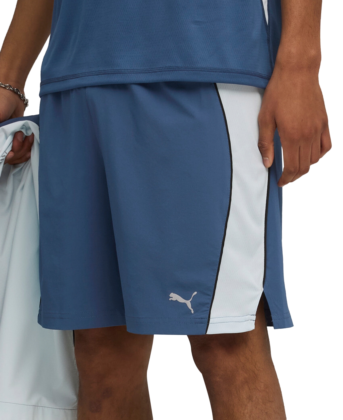 Puma Men's Run Velocity Piped 7" Shorts In Purple