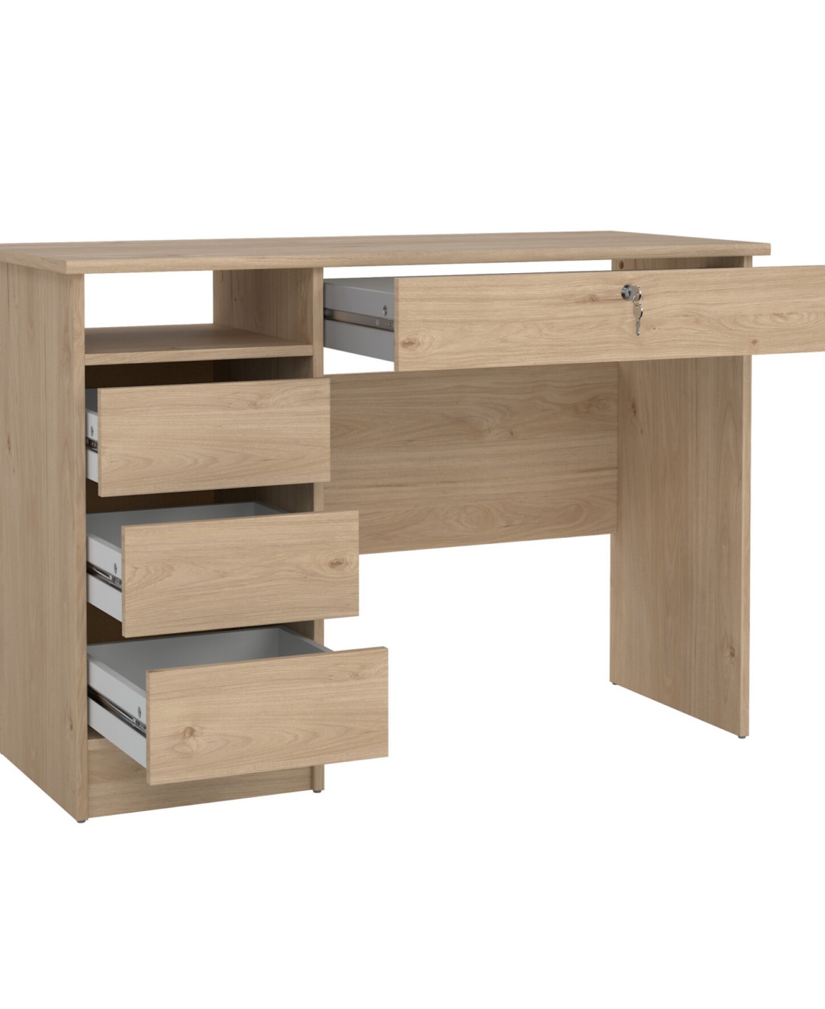 Tvilum 29.76" Wood 4 Storage Drawer Home Office Writing Desk