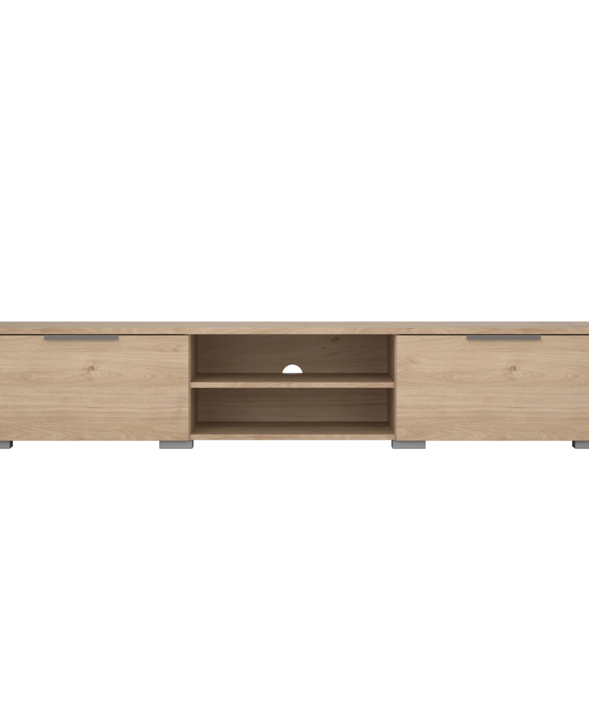 Tvilum 13.3" Wood 2 Drawer 2 Shelf Tv Stand