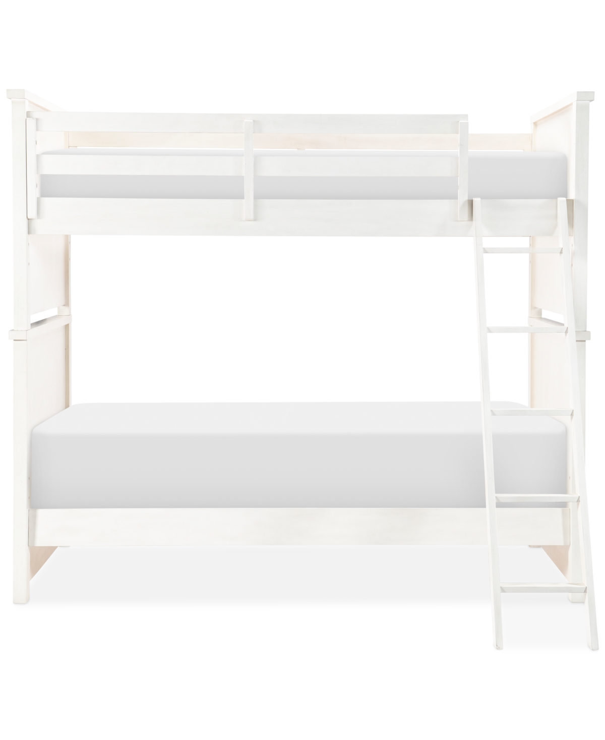 Macy's Kitt Twin Over Twin Bunk Bed In White