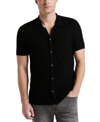 PERRY ELLIS 開襟シャツ Perry Ellis Men's Mesh Button-Front Shirt - Macy's