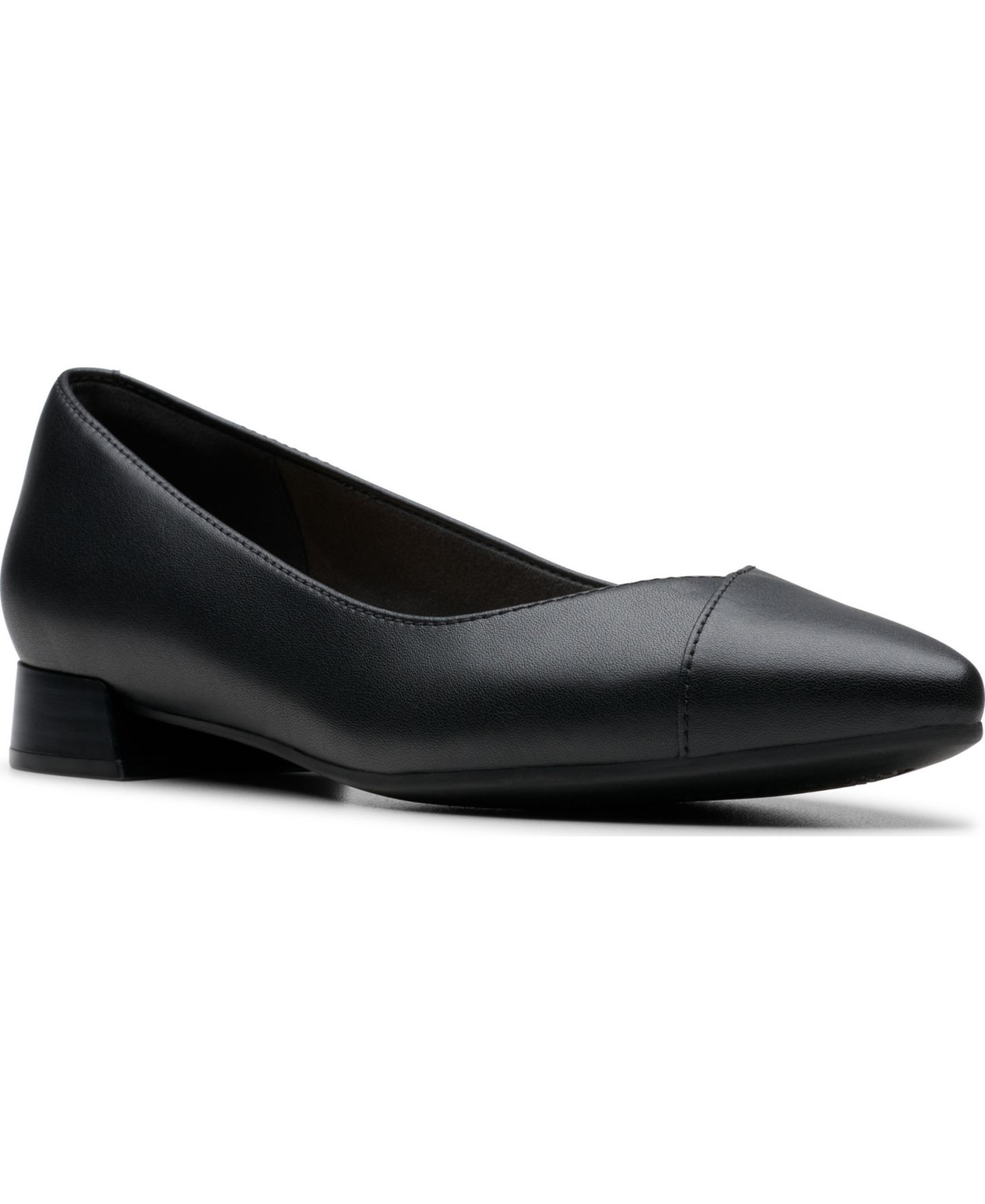Женские балетки Clarks Collection Natalyn Wish с острым носом, цвет: Чёрный кожаный — фото 1