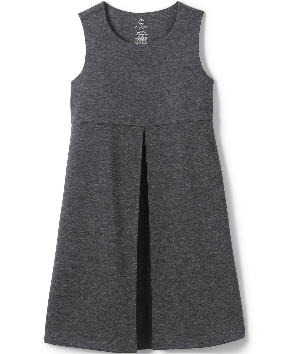 Lands' End Little Girls School Uniform Ponte Pleat Jumper Top of Knee