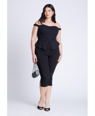 Women's Plus Size Off The Shoulder Peplum Top