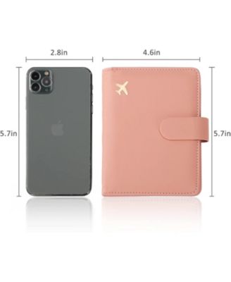 Passport Storage Wallet with 6 Slots- Pink