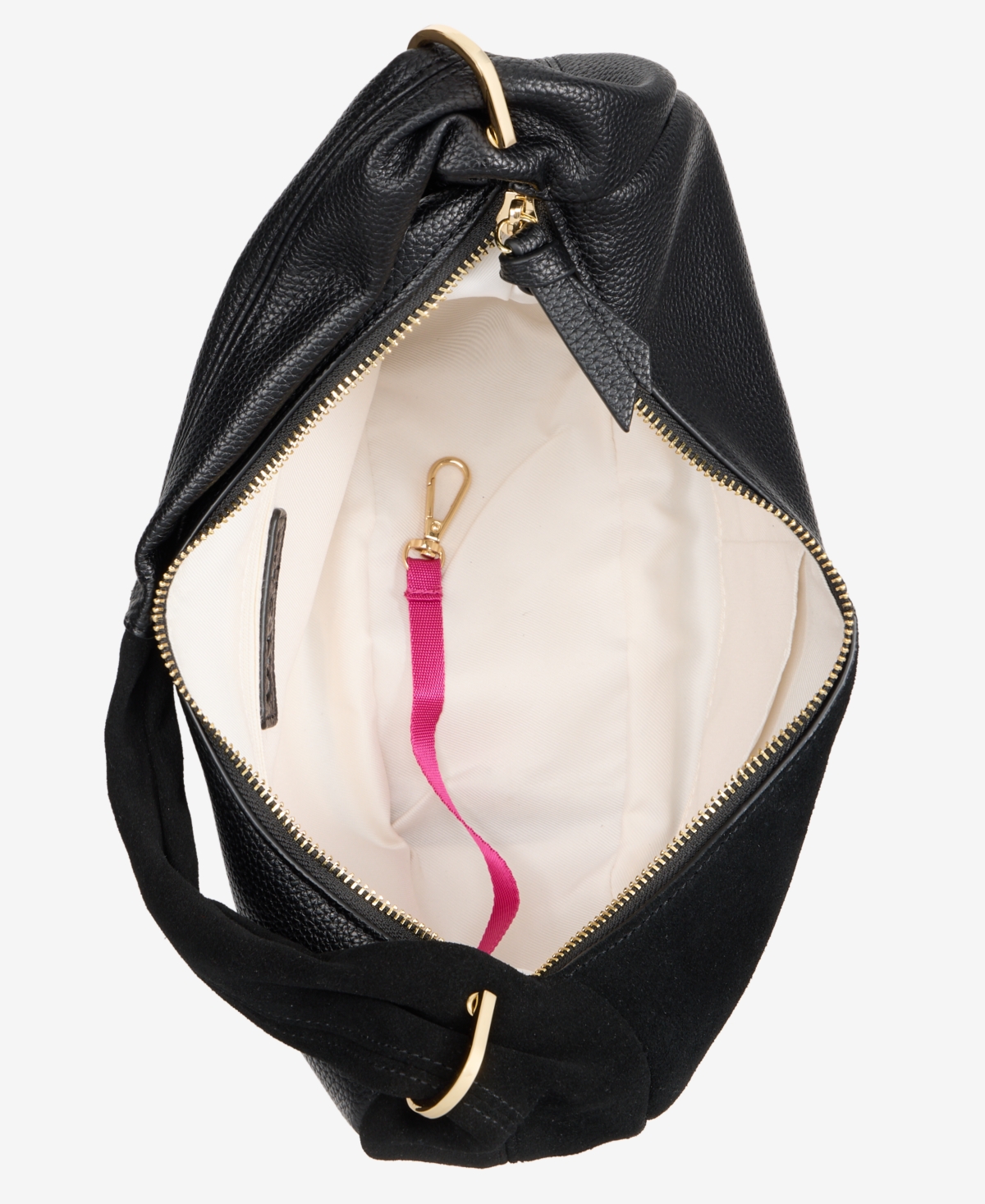 On 34th Harlowwe Small Suede Hobo Bag, Exclusively At Macy's In Black