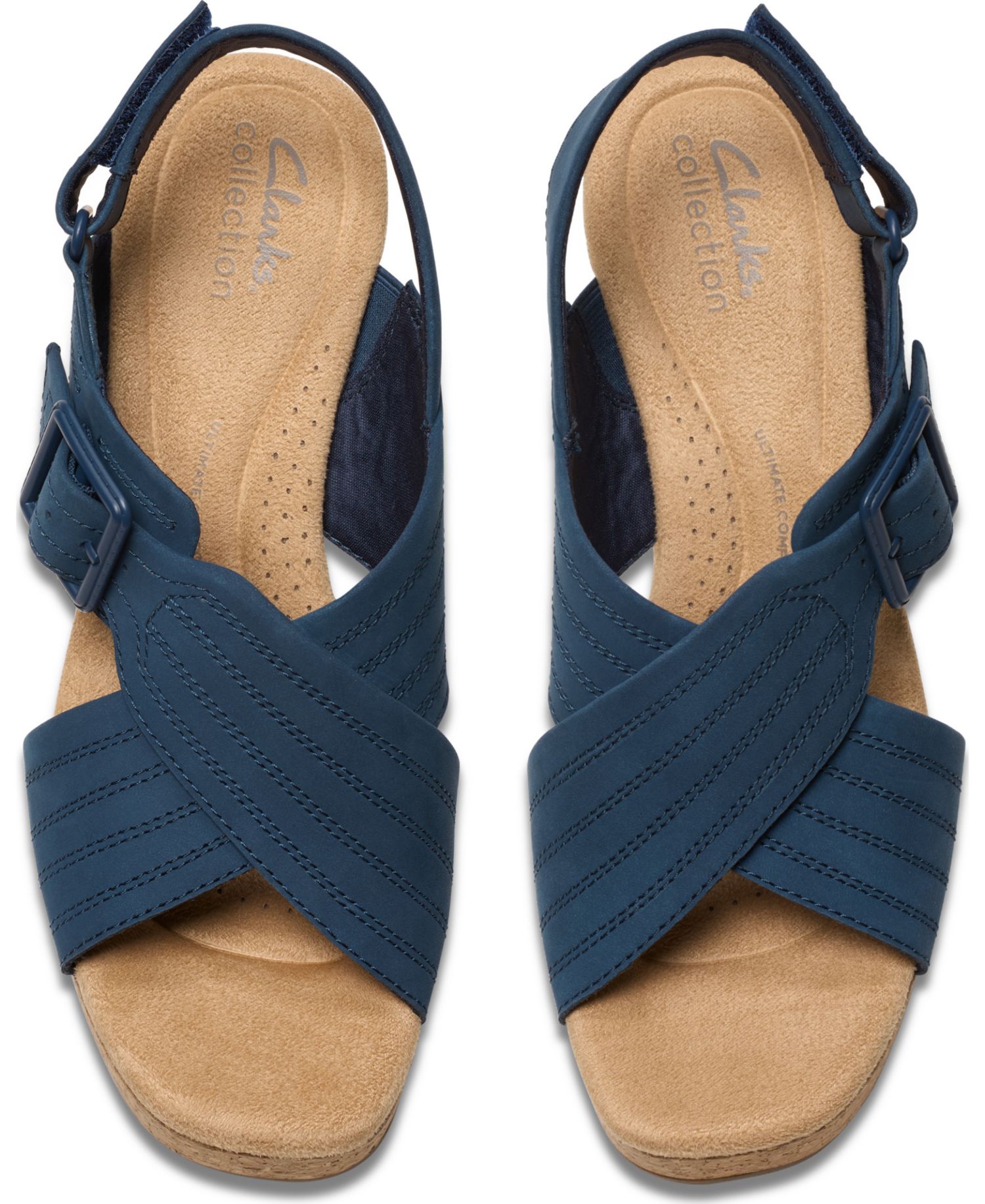Collection Nerisa West Buckle Wedge Sandals