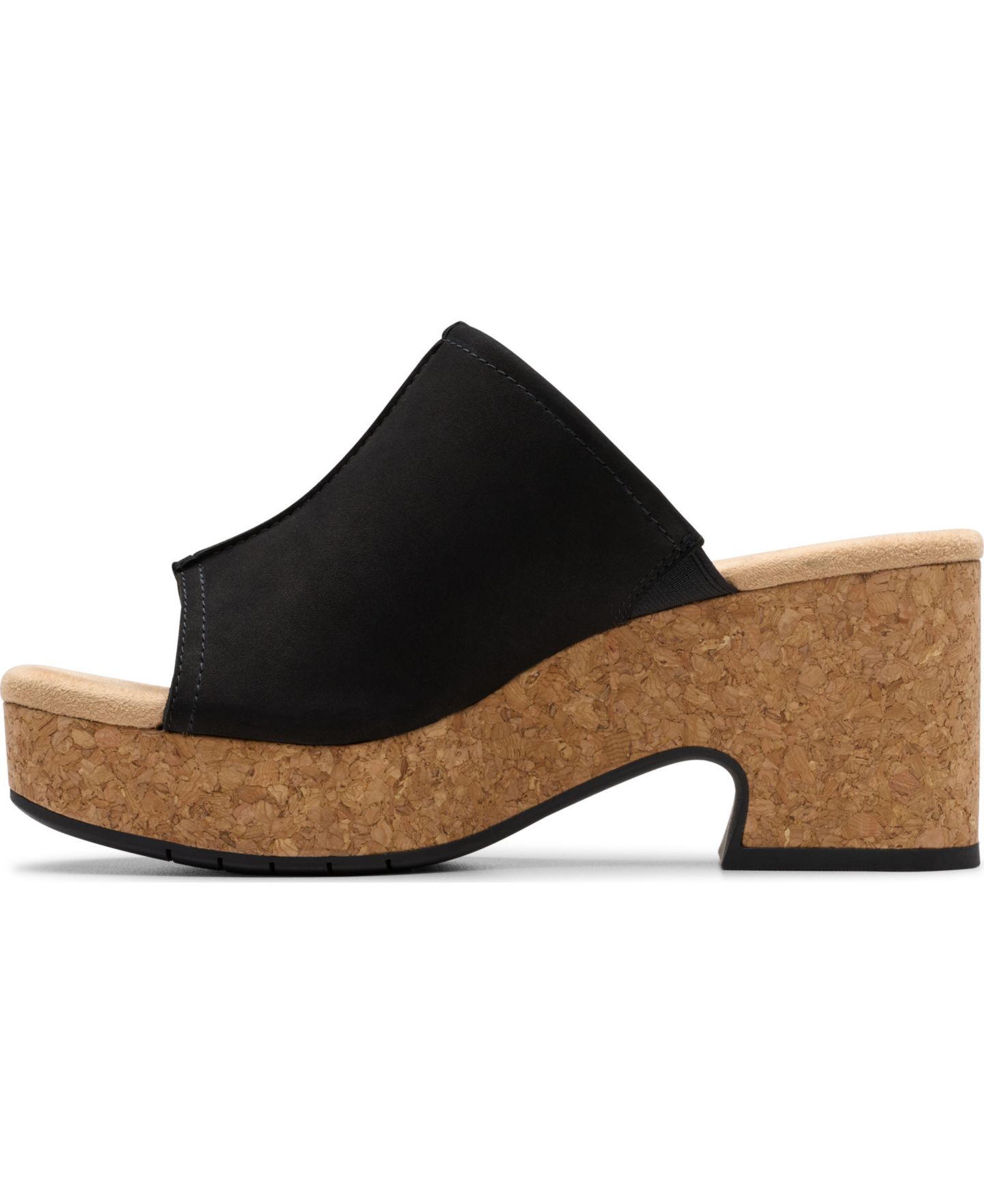Женские сандалии Clarks Collection Nerisa Vine Wedge, цвет: Чёрный нубуковый — фото 3