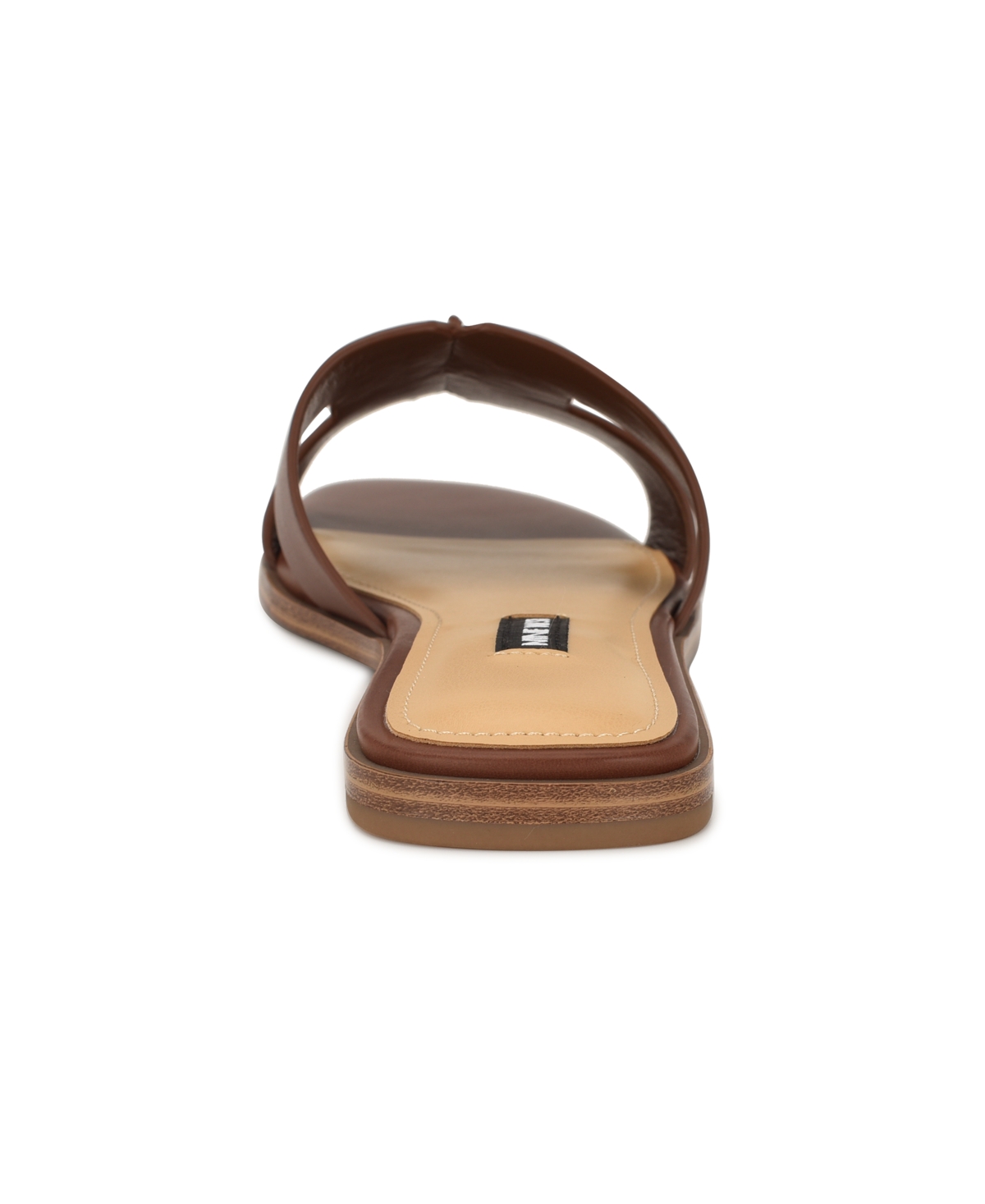 Nine West Women's Giny Cutout Flat Slide Sandals In Brown