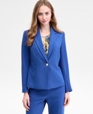 Kasper - Women's Stretch-Crepe One-Button Seamed Jacket