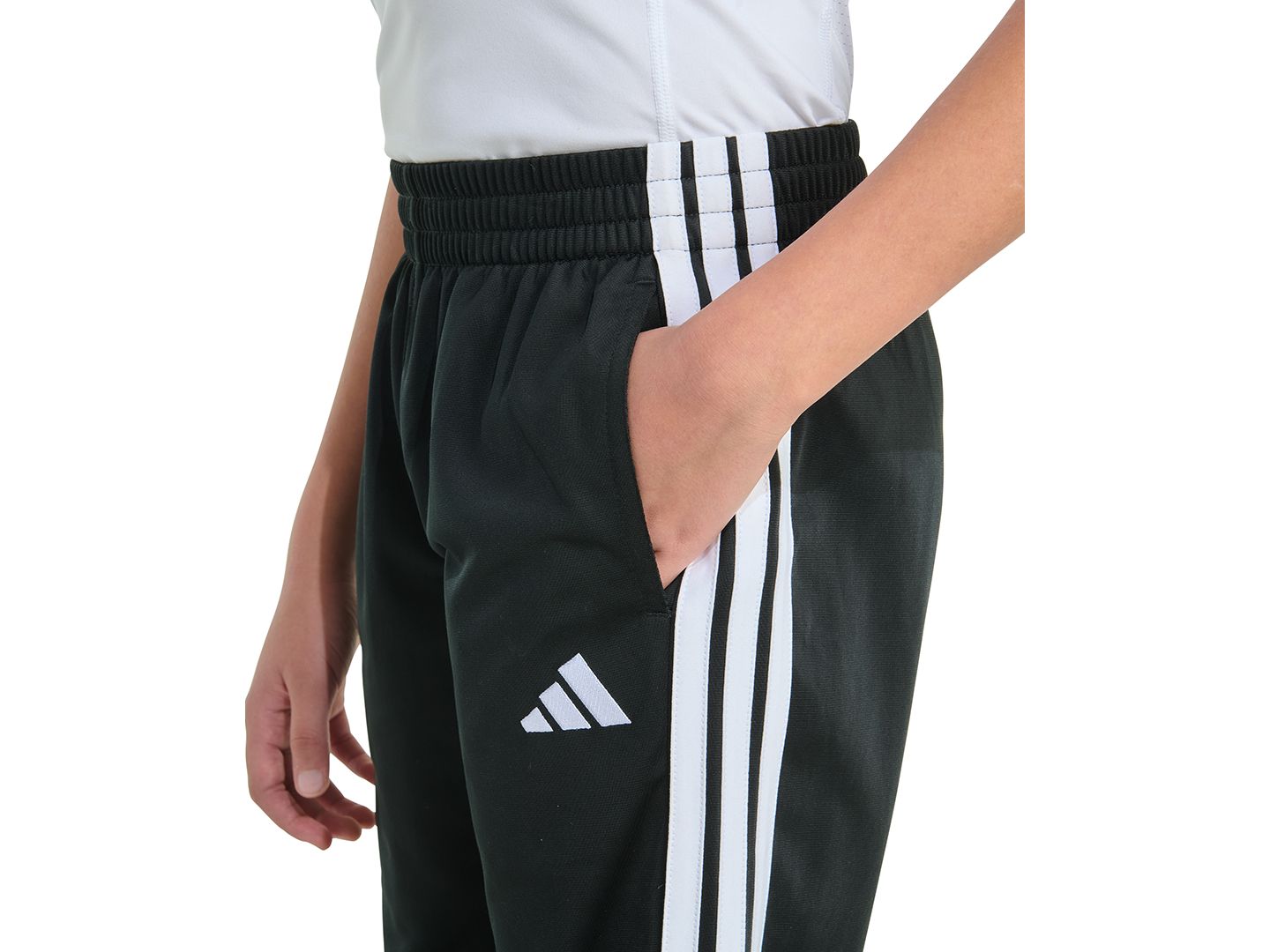 Детские джоггеры adidas Essential 3-Stripe с резинкой на поясе, цвет: Чёрный — фото 5