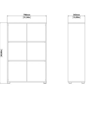 48.66" High 3 Shelf Adjustable Bookcase