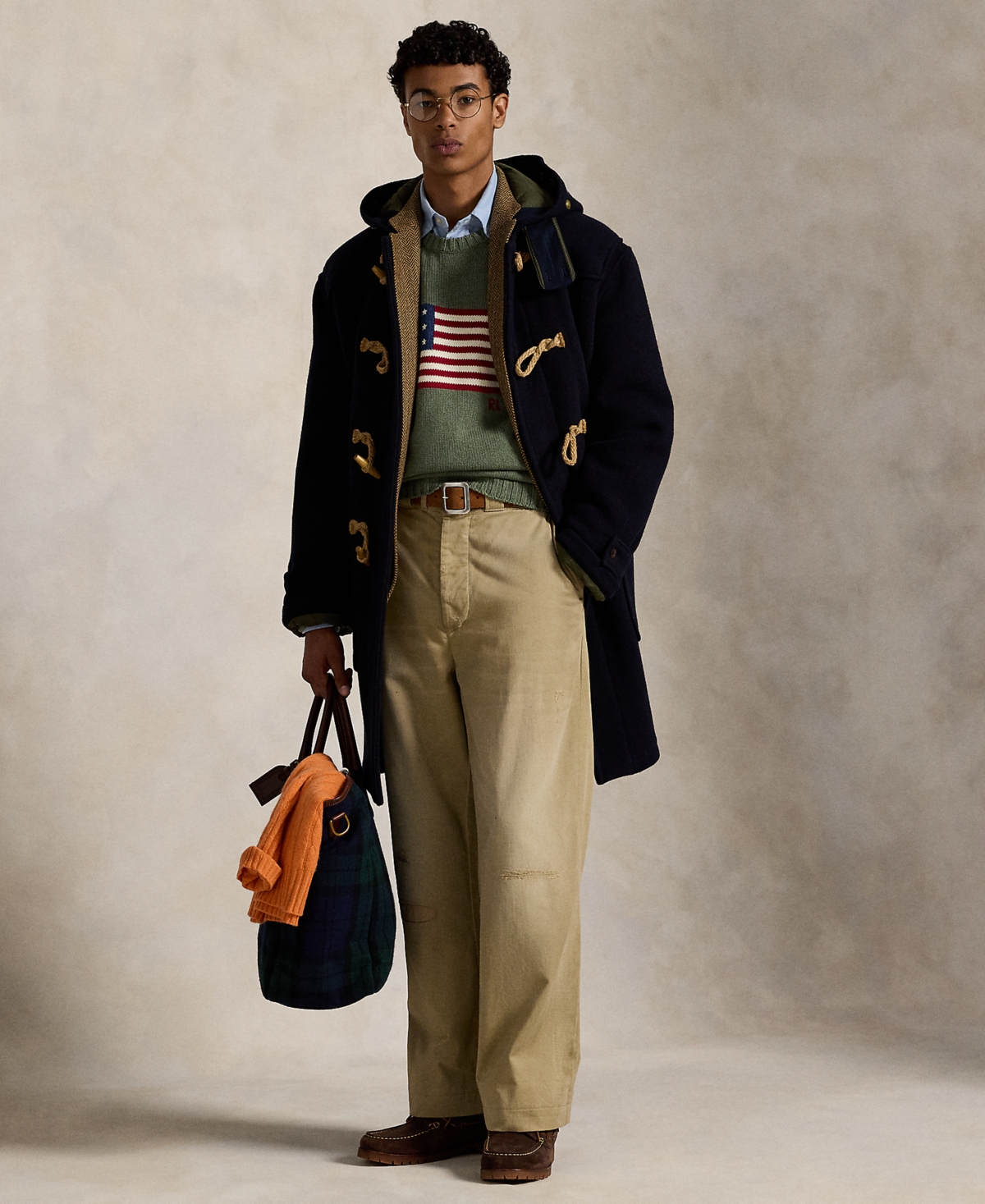 Polo Ralph Lauren Unisex The Iconic Flag Sweater In Black