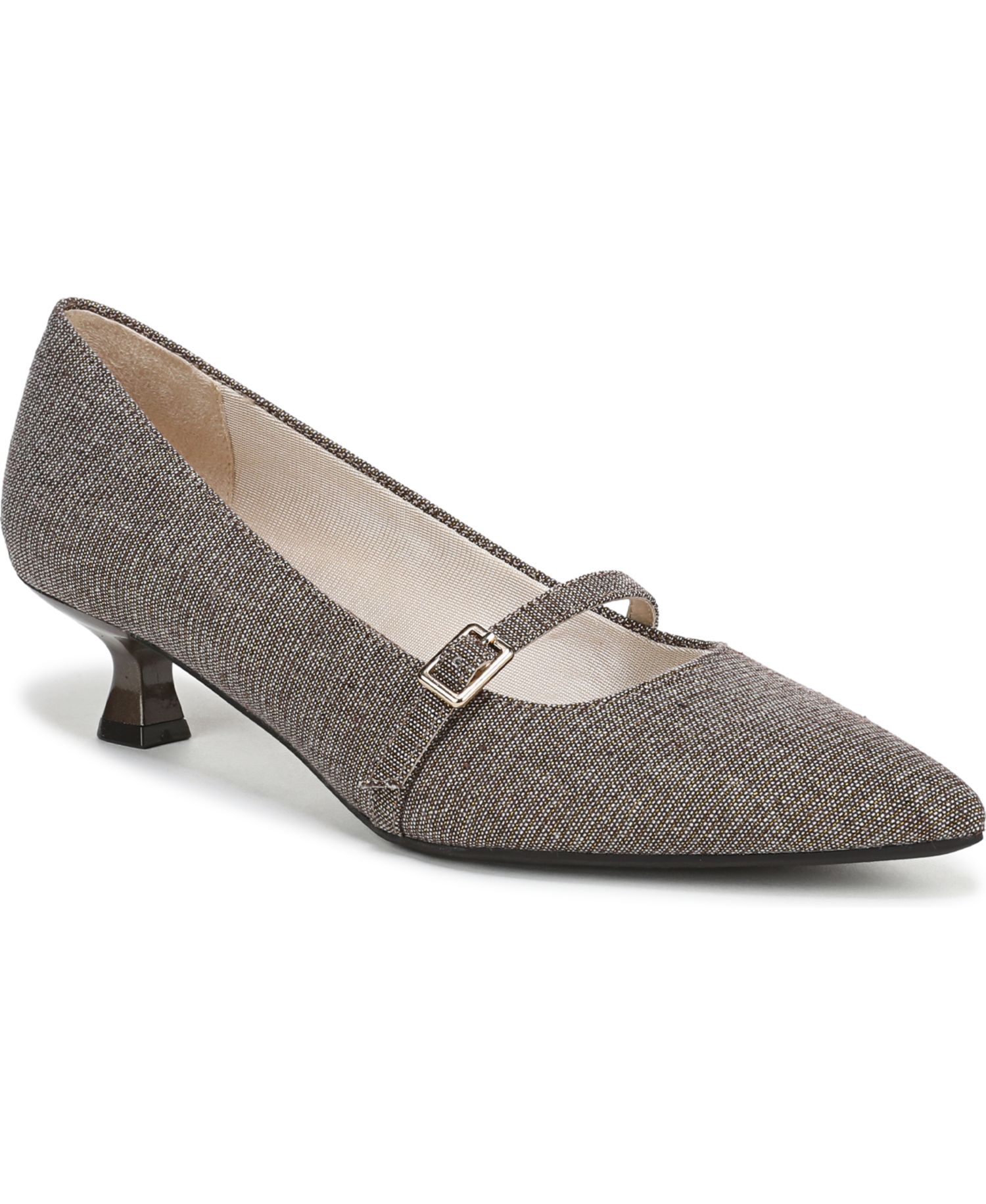 Women's Madelyn Mary Jane Pointed Toe Kitten Heel Pumps