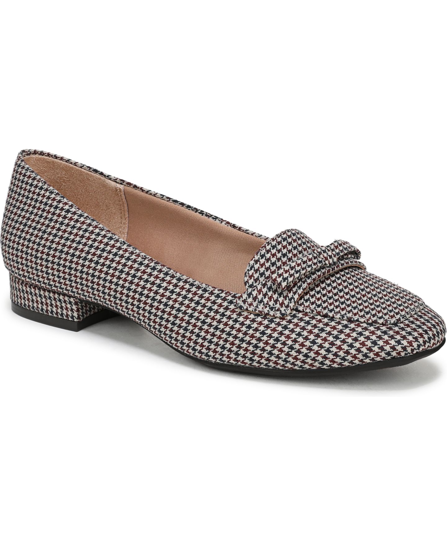 Женские туфли LifeStride Claudine Square Toe Block Heel Ballerina Flats, цвет: Бежевый разноцветная гусиная лапка — фото 1