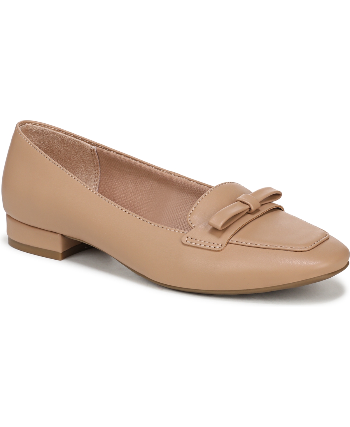 Lifestride Women's Claudine Square Toe Block Heel Ballerina Flats