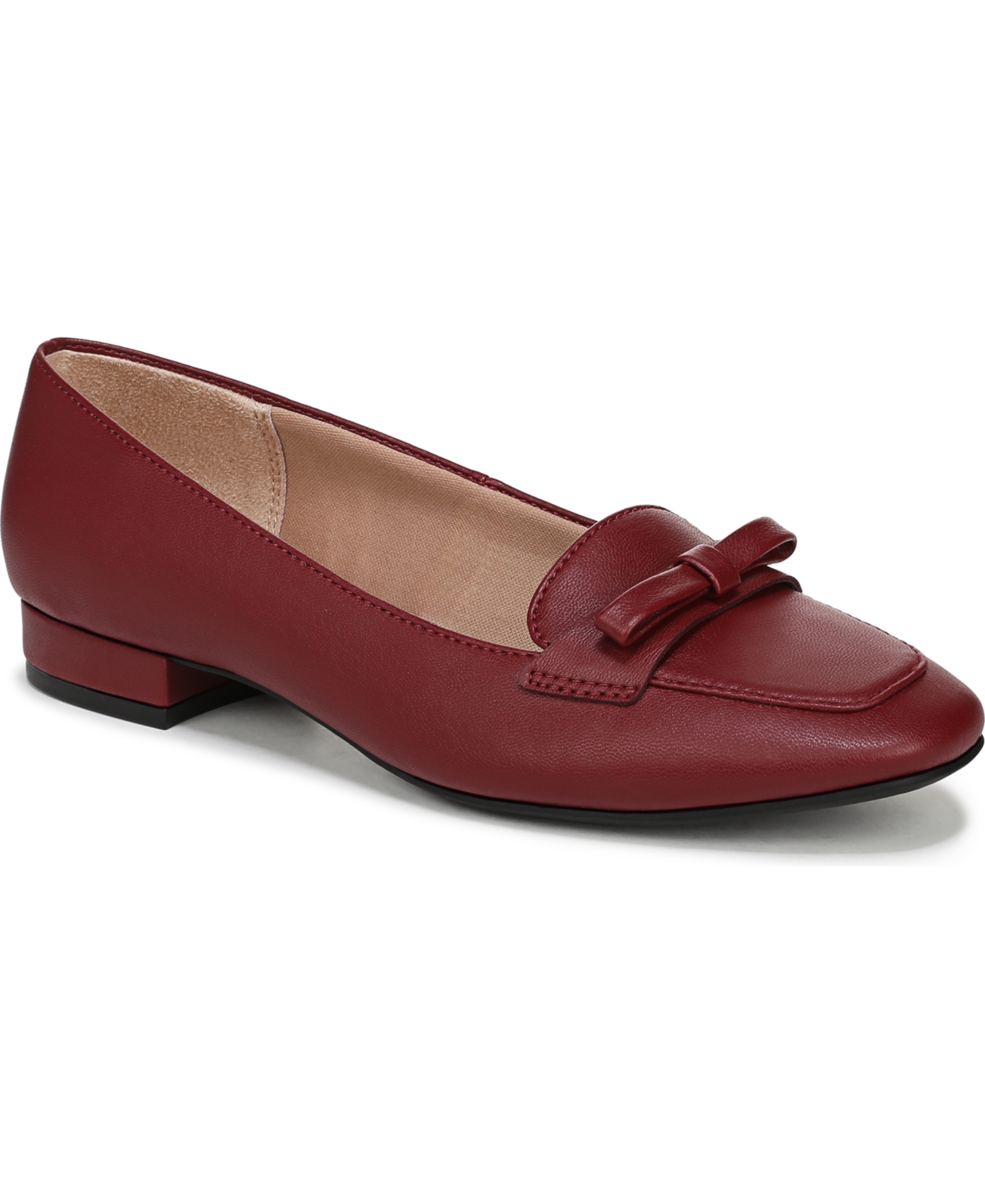 Lifestride Women's Claudine Square Toe Block Heel Ballerina Flats