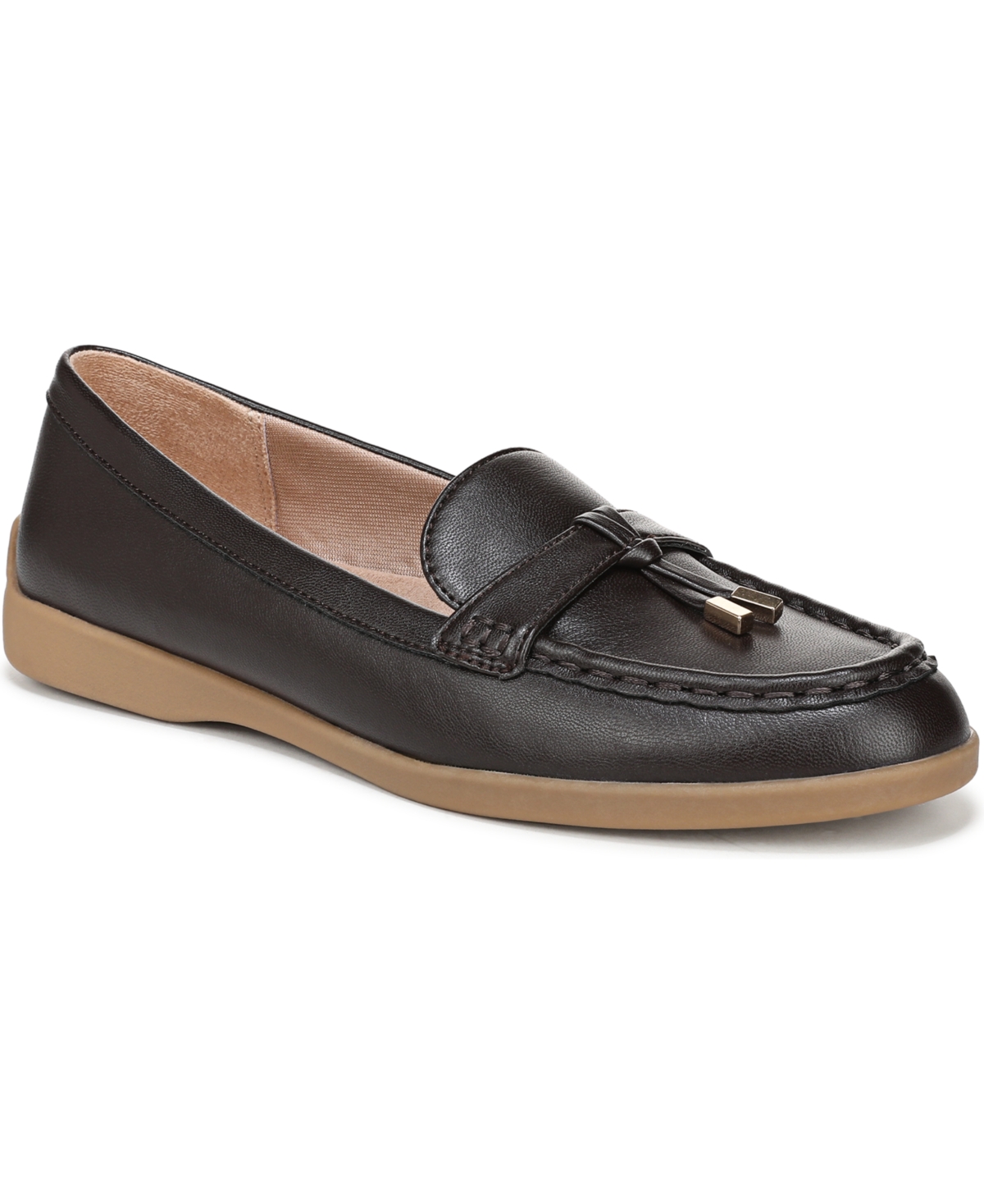 Lifestride Women's Malta 3 Round Toe Slip On Tassel Loafers In Brown