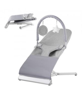 Toddler Bouncer Folding Bouncer Seat Chair 0-9 Months with Toy Bar