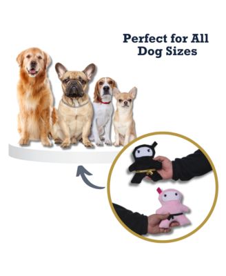 Pink & Black Ninja Love Plush Dog Toy Gift Set – with Squeaker & Crinkle Paper for Fun Play, Durable for Chewing, Perfect for Playtime and Cuddles