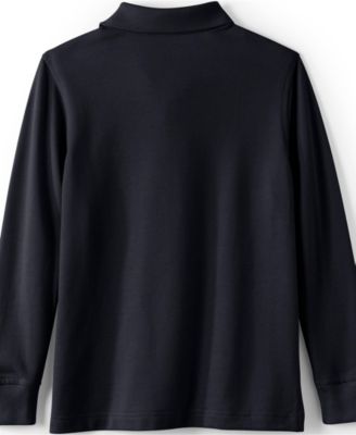 School Uniform Kids Long Sleeve Mesh Polo Shirt