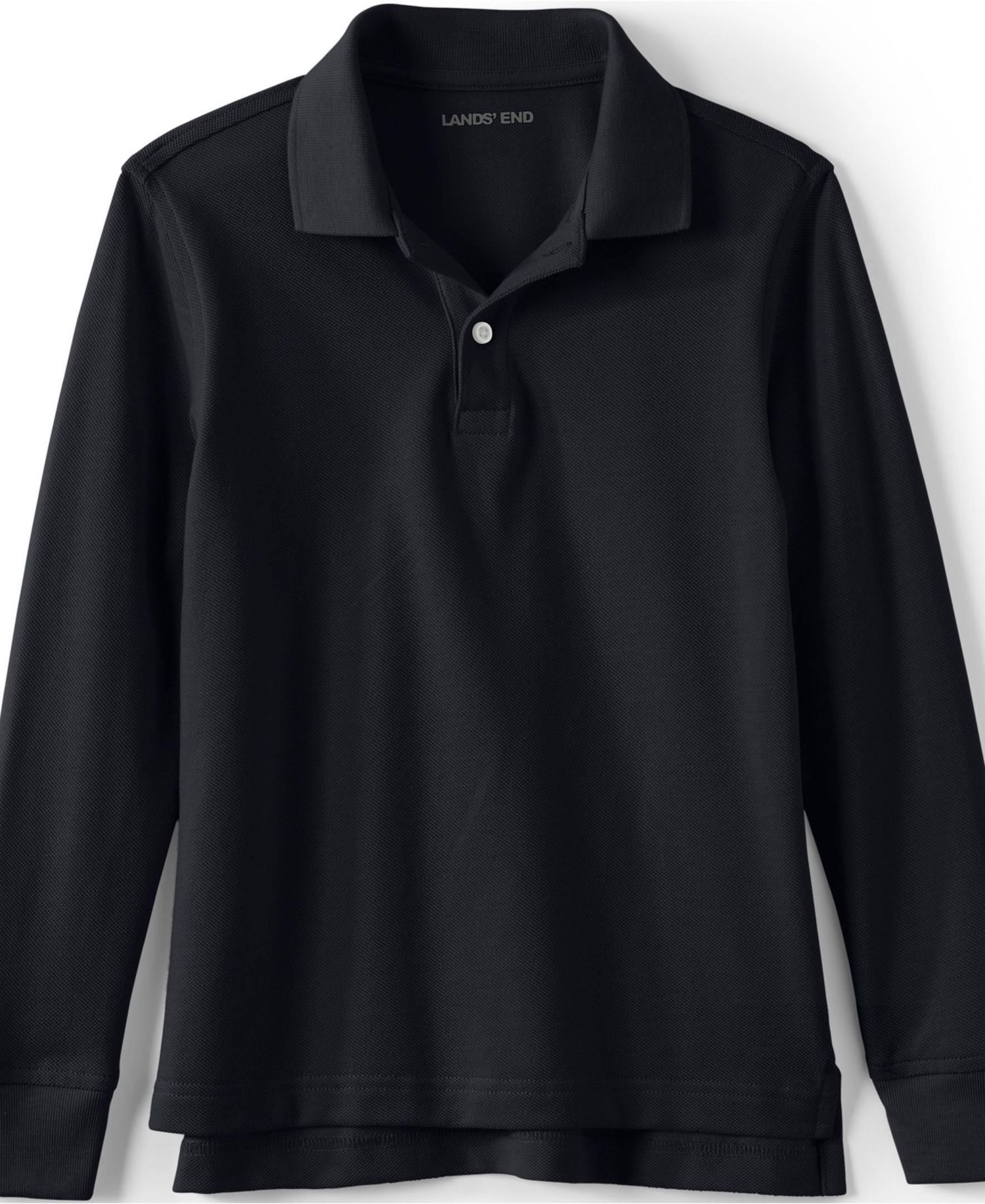 Kids Long Sleeve Mesh Polo Shirt