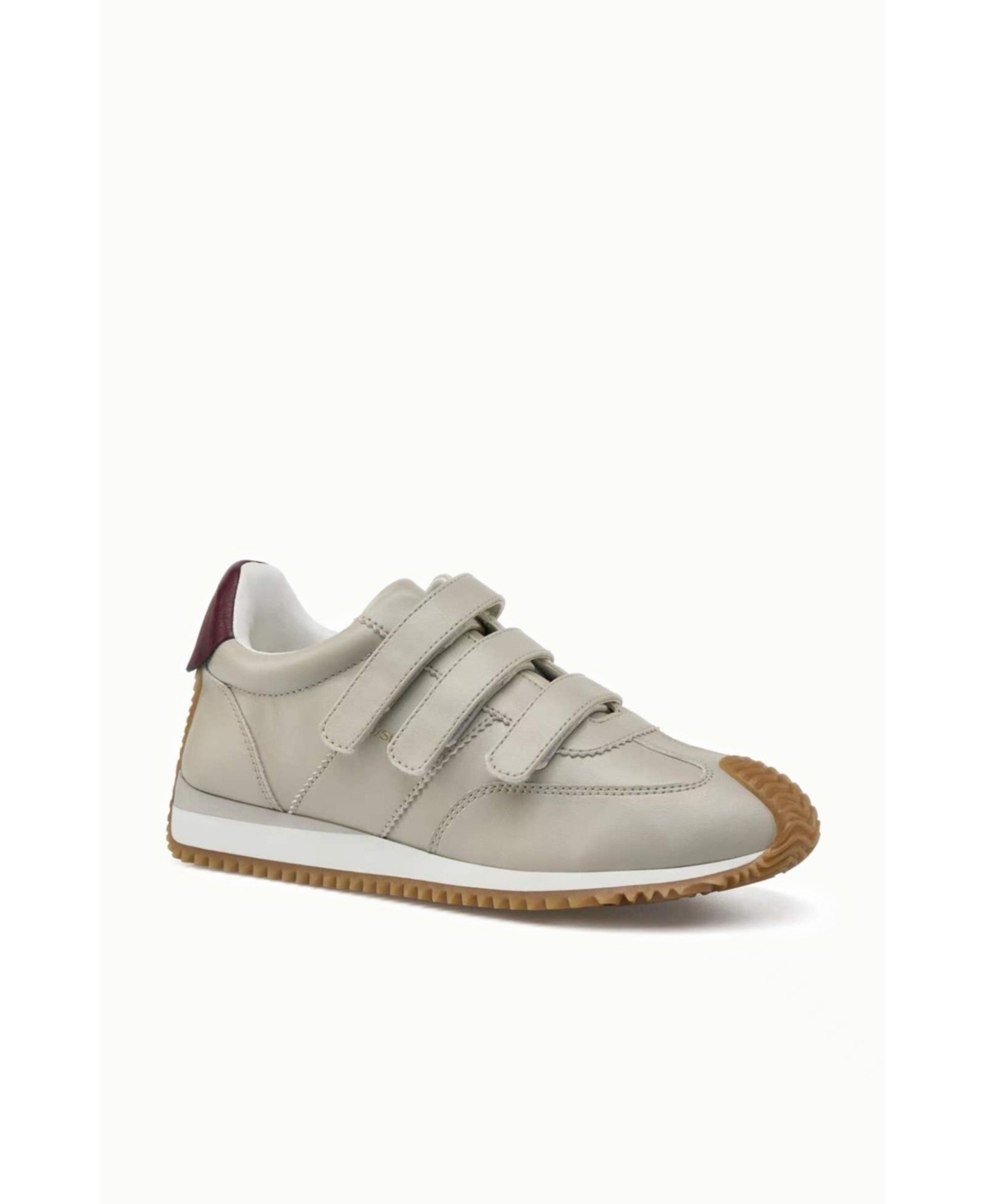 Lyla - Off white/wine leather