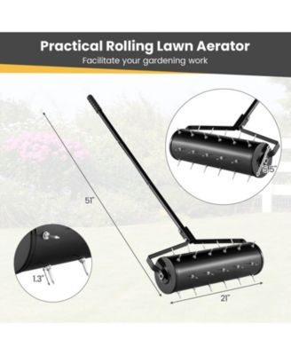 21 Inch Manual Garden Aerator with Detachable Handle