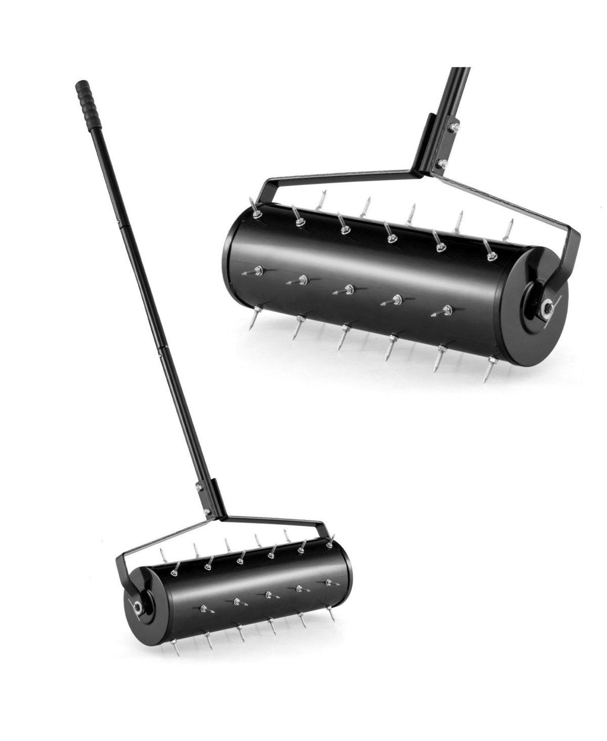 21 Inch Manual Garden Aerator with Detachable Handle - Black