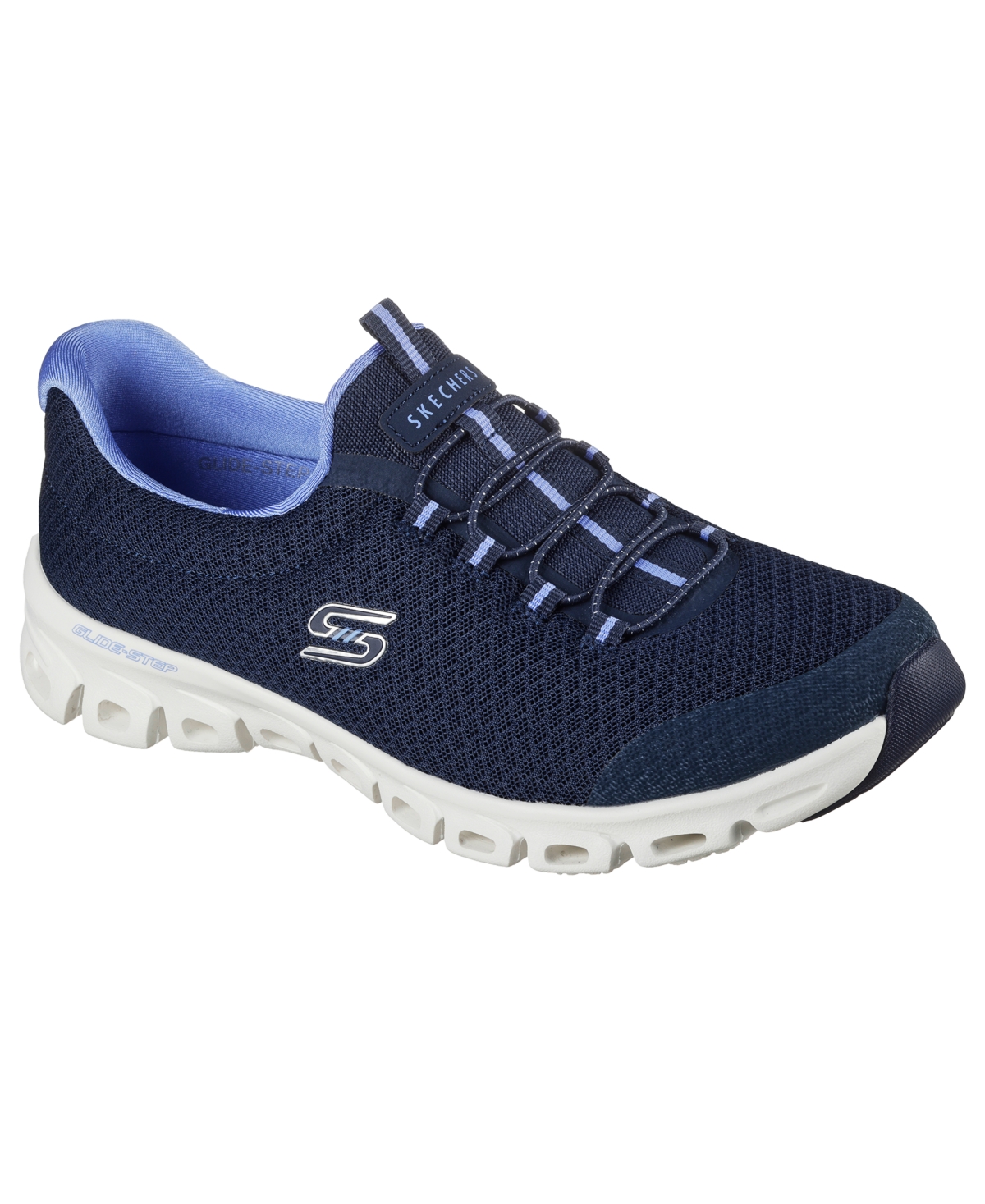 Women's Slip-ins: Glide-Step - Resilience Casual Sneakers from Finish Line - Navy, Light Blue