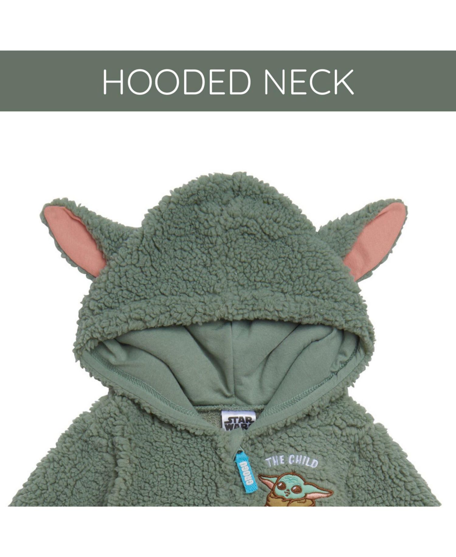 Baby Boys The Mandalorian Grogu Cozy Sherpa Zip Up Cosplay Coverall
