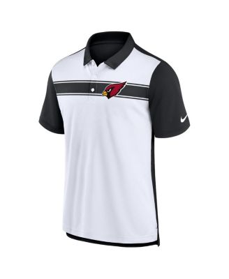 Men's White/Black Arizona Cardinals Rewind Pique Polo Shirt