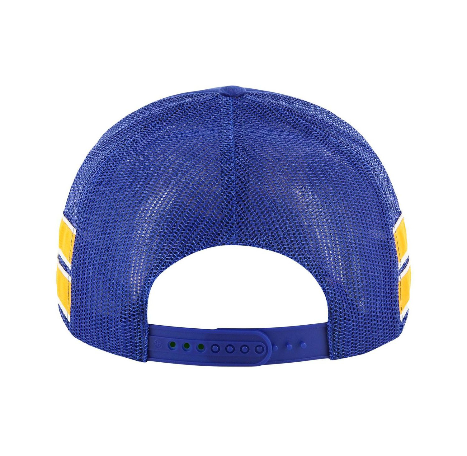 Men's Blue St. Louis Blues Sideband Stripes Trucker Snapback Hat