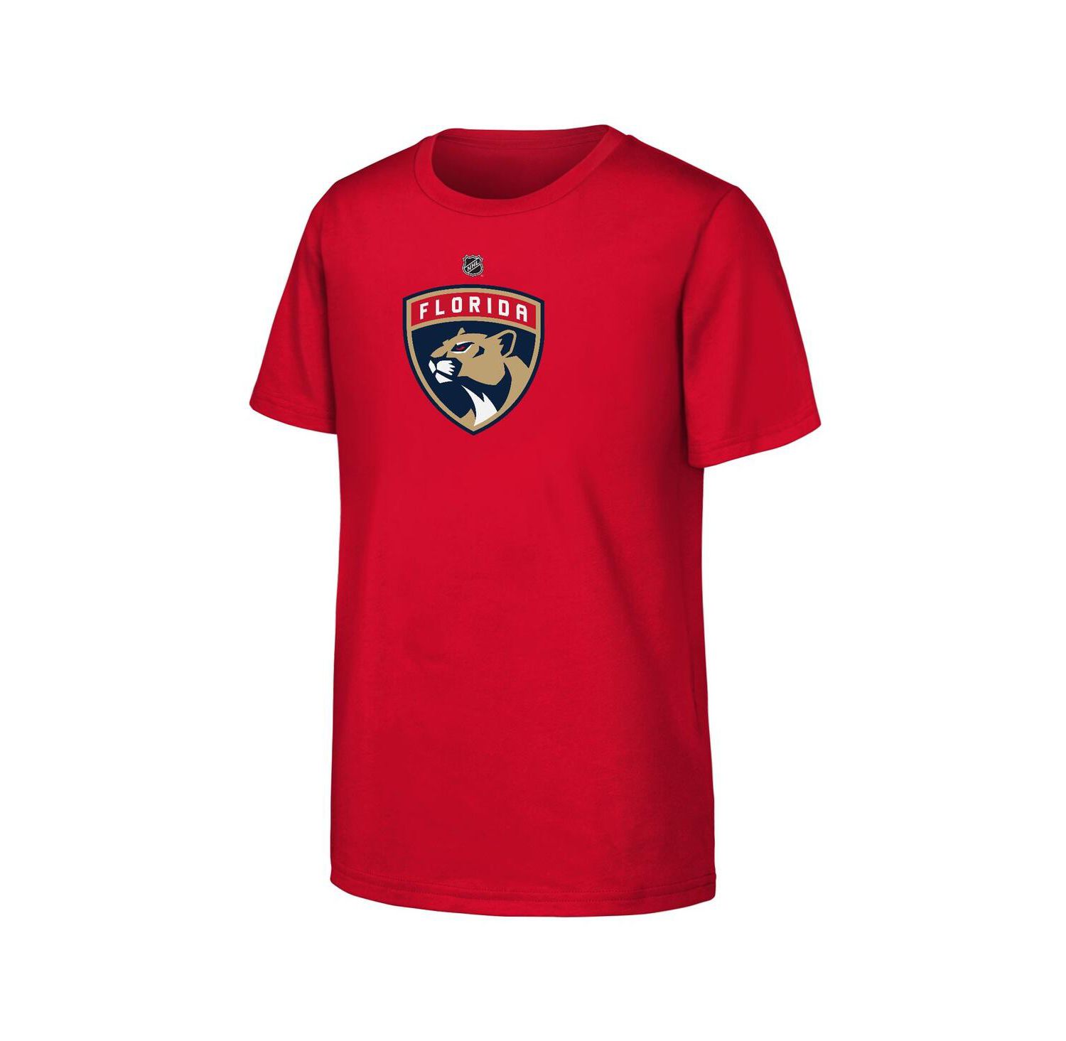 Big Boys and Girls Red Florida Panthers Primary Logo T-Shirt