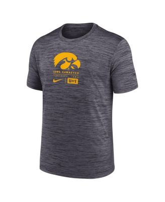 Men's Black Iowa Hawkeyes Campus Center Block Velocity Performance T-Shirt