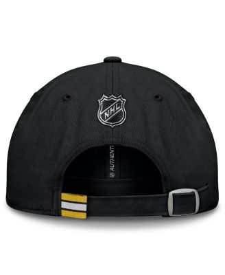 Men's Black Boston Bruins Authentic Pro Prime Adjustable Hat