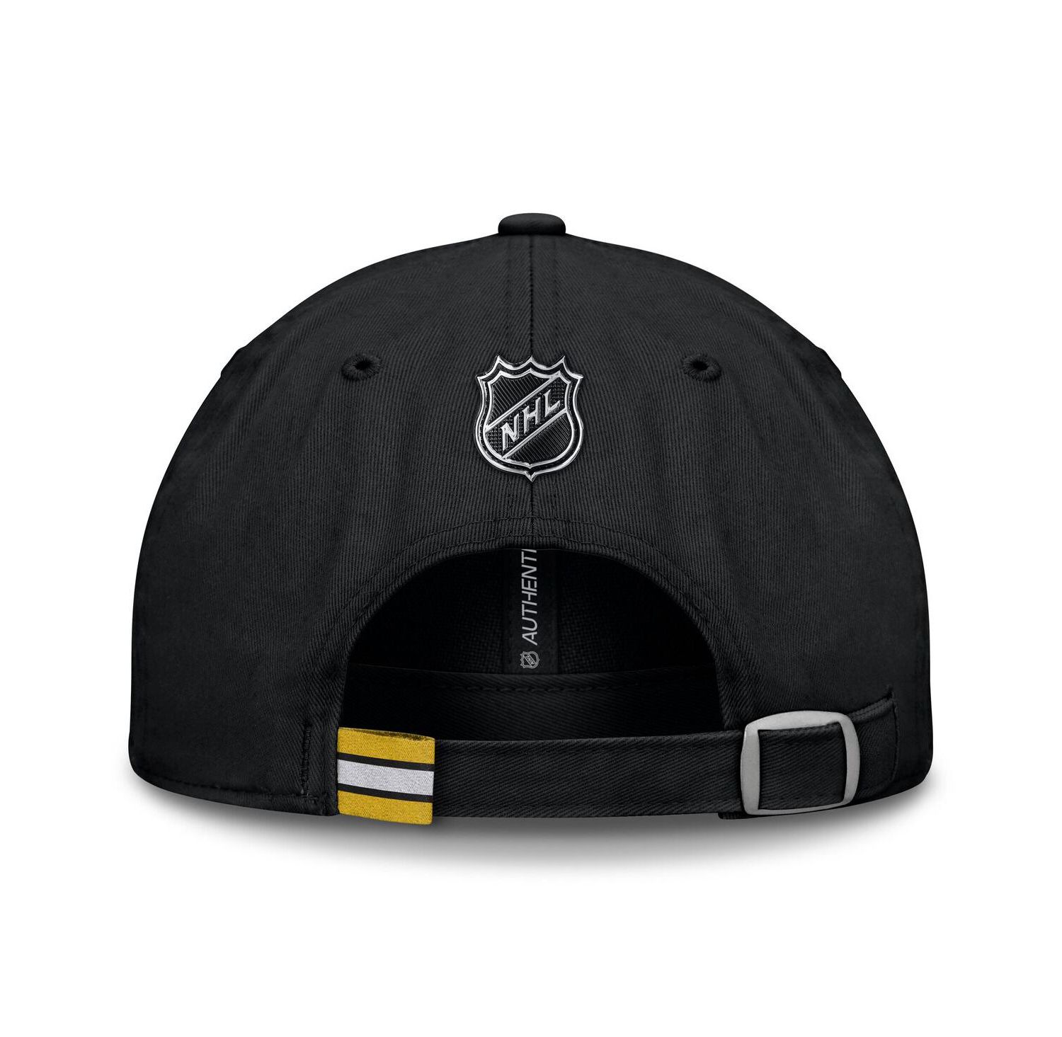 Men's Black Boston Bruins Authentic Pro Prime Adjustable Hat