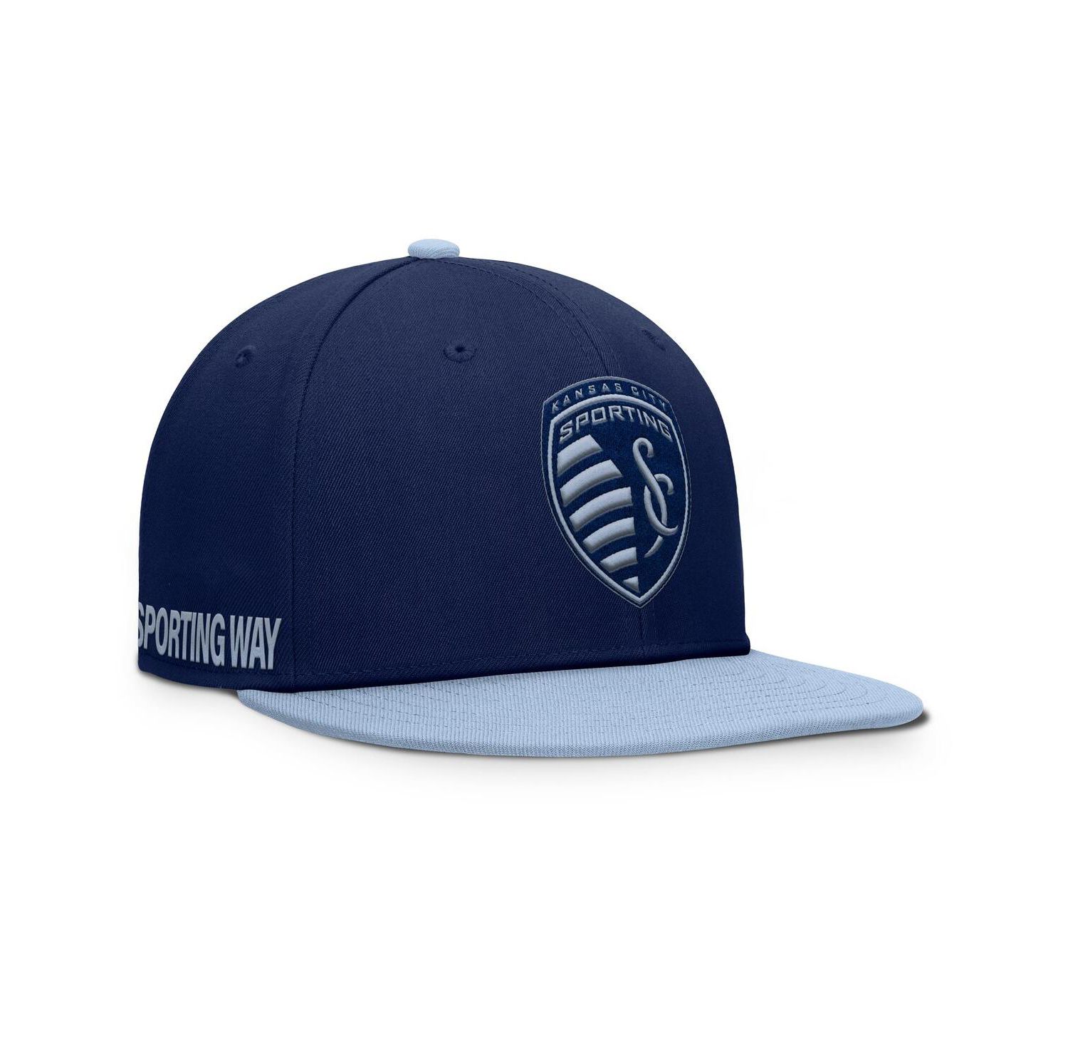 Men's Navy Sporting Kansas City Sitter Snapback Hat