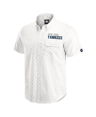 Darius Rucker Collection by Men's Cream New York Yankees Printed Button-Down Shirt