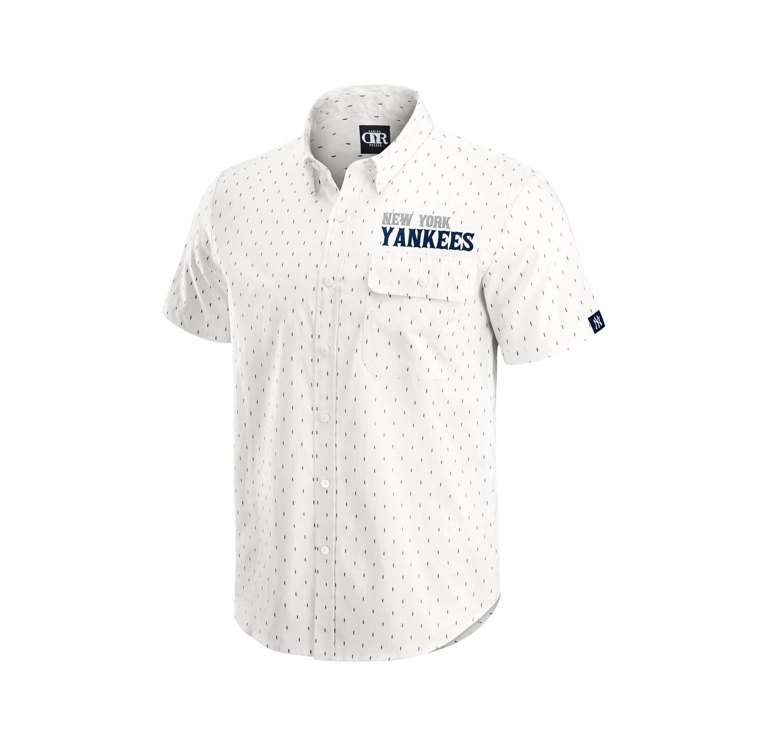 Darius Rucker Collection by Men's Cream New York Yankees Printed Button-Down Shirt
