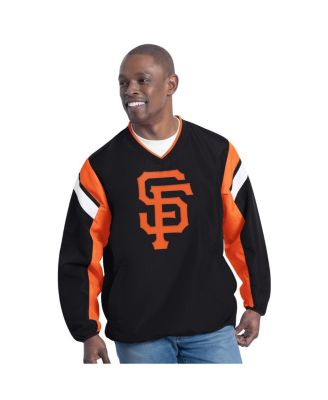 G-III Sports by Carl Banks - Men's Black San Francisco Giants Double Coverage V-Neck Pullover