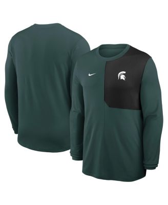 Nike - Men's Green Michigan State Spartans 2025 Sideline Coach UV Performance Long Sleeve T-Shirt