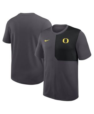 Nike - Men's Anthracite Oregon Ducks 2025 Sideline UV Performance Coach T-Shirt