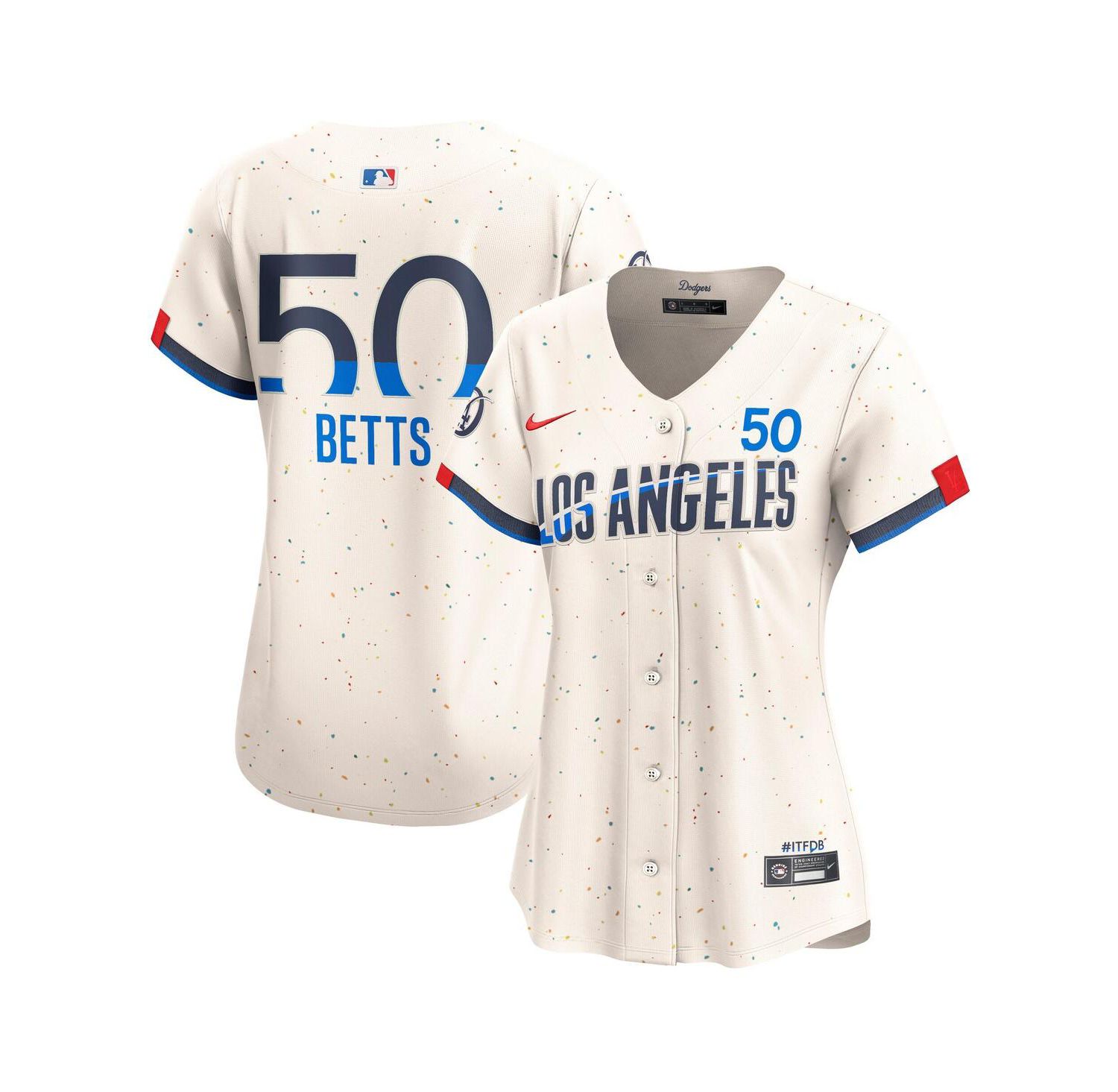 Women's Mookie Betts Cream Los Angeles Dodgers City Connect Limited Jersey