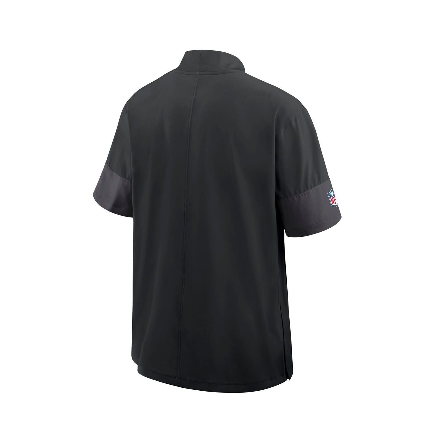 Мужская куртка Nike Black Philadelphia Eagles Sideline Short Sleeve Quarter-Zip Performance Coach — фото 3