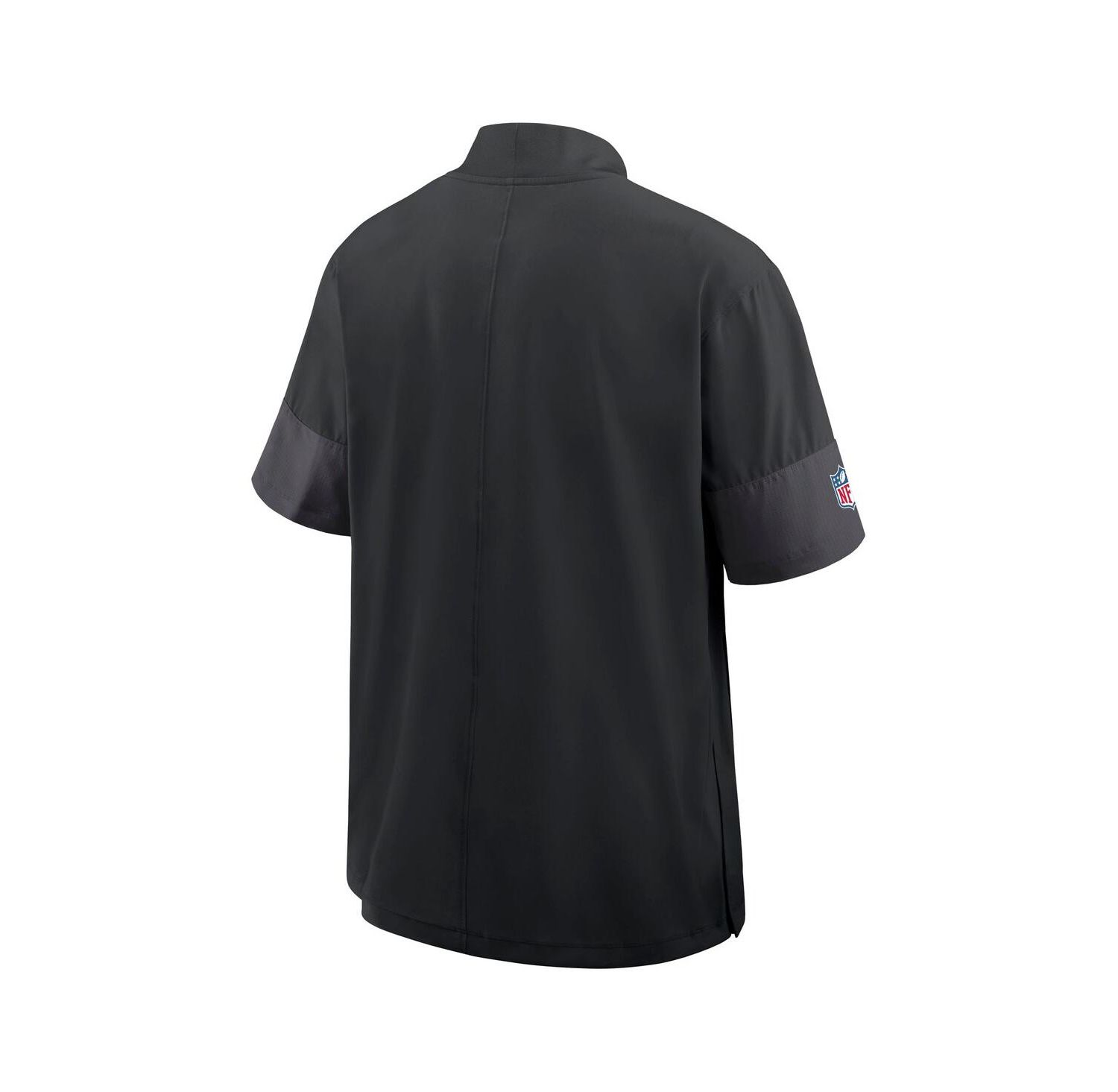 Men's Black Philadelphia Eagles Sideline Short Sleeve Quarter-Zip Performance Coach Jacket