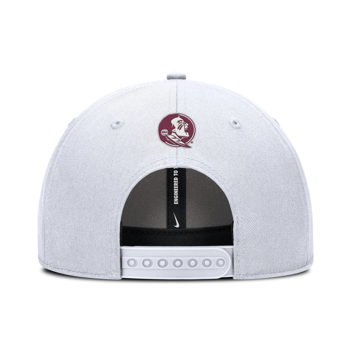 Мужская кепка Nike White Florida State Seminoles Rise Practice Adjustable Hat — фото 4