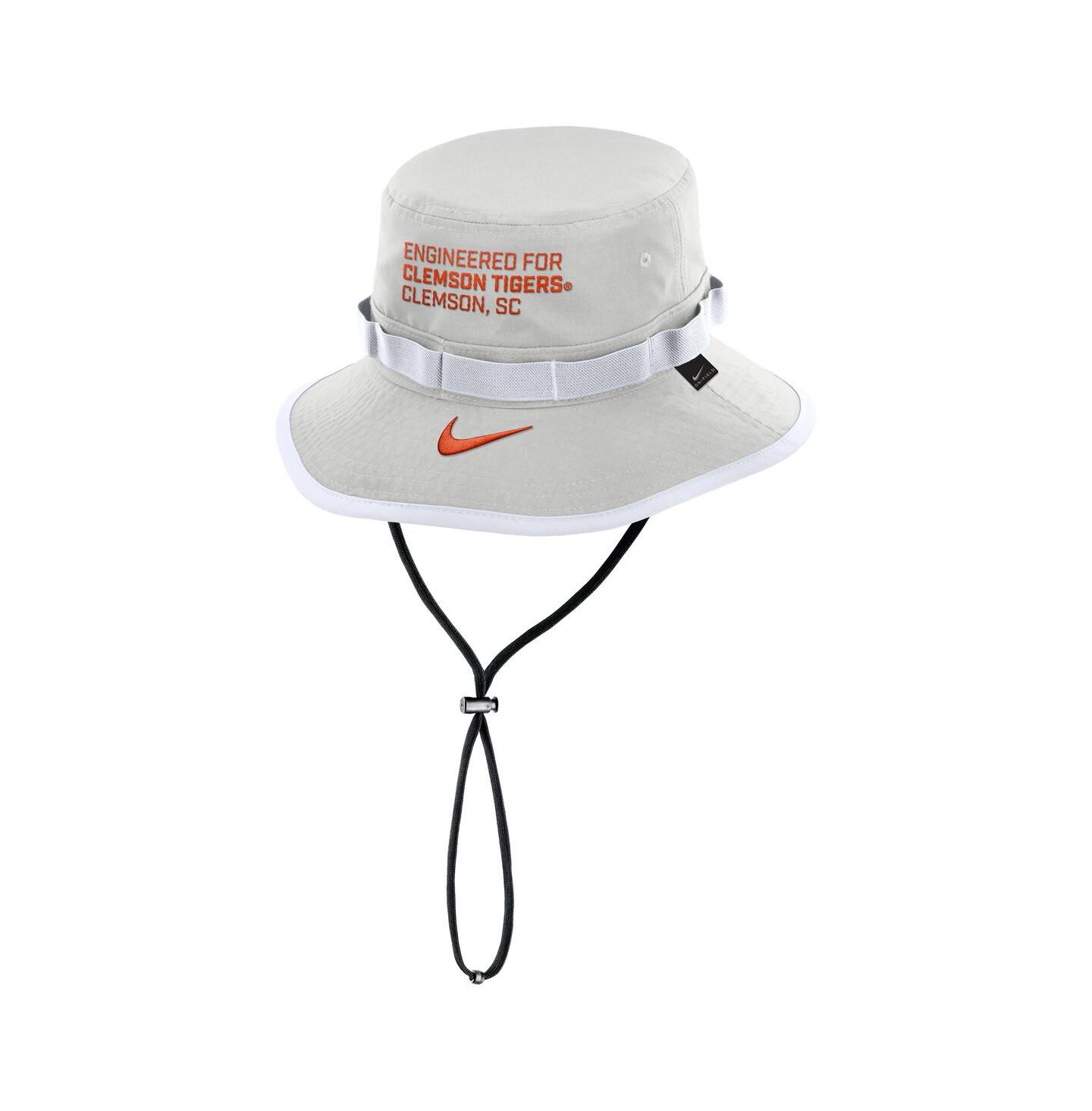Мужская панама Nike Gray Clemson Tigers 2025 Sideline Apex Boonie Performance Bucket Hat — фото 2